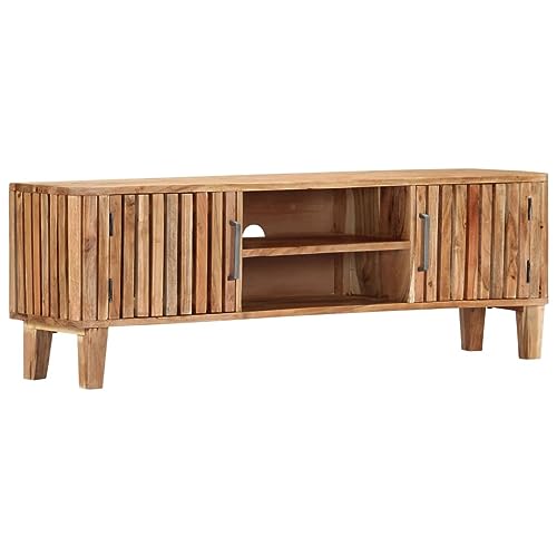 ZQQLVOO TV-Schrank Fernsehtisch Fernsehschrank lowboard tv kommode 130 x 30 x 45 cm Akazie Massivholz von ZQQLVOO