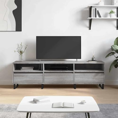 ZQQLVOO TV-Schrank Grau Sonoma tv Bank Fernsehschrank Couchtisch tv ständer 150x30x44,5 cm Holzwerkstoff von ZQQLVOO