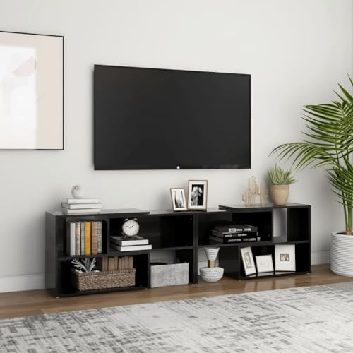ZQQLVOO TV-Schrank Hochglanz-Schwarz tv kommode tv unterschrank Fernseher kommode lowboard 149x30x52 cm Holzwerkstoff ZQQLVOO TV-Schrank Hochglanz-Schwarz tv kommode tv unterschrank Fernseher kommode lowboard 149x30x52 cm Holzwerkstoff von ZQQLVOO