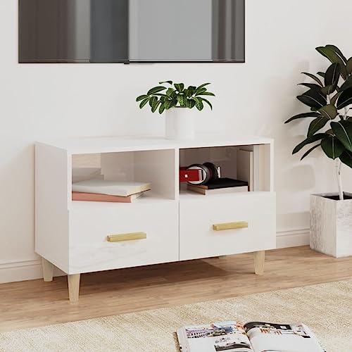 ZQQLVOO TV-Schrank Hochglanz-Weiß tv möbel tv kommode Fernseher Tisch lowboard 80x36x50 cm Holzwerkstoff ZQQLVOO TV-Schrank Hochglanz-Weiß tv möbel tv kommode Fernseher Tisch lowboard 80x36x50 cm Holzwerkstoff von ZQQLVOO