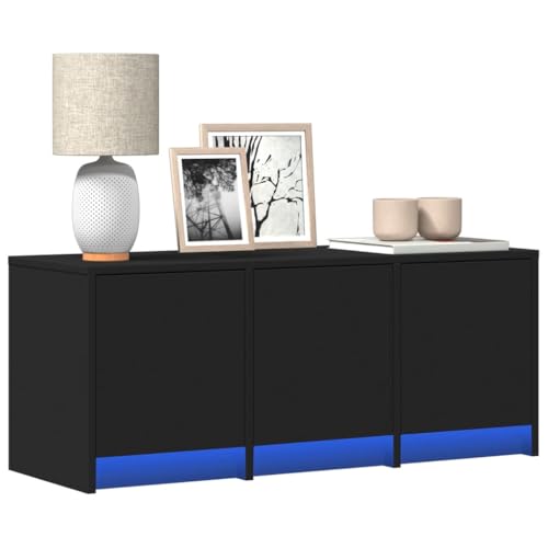 ZQQLVOO TV-Schrank LED Schwarz tv unterschrank kommode tv kommode hängeschrank 97x34x40 cm Holzwerkstoff ZQQLVOO TV-Schrank LED Schwarz tv unterschrank kommode tv kommode hängeschrank 97x34x40 cm Holzwerkstoff von ZQQLVOO