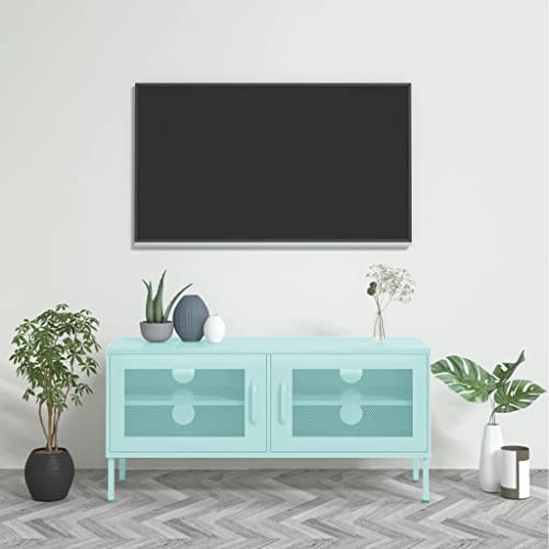 ZQQLVOO TV-Schrank Minzgrün Fernseher Tisch tv kommode Fernseher Schrank kommode 105x35x50 cm Stahl ZQQLVOO TV-Schrank Minzgrün Fernseher Tisch tv kommode Fernseher Schrank kommode 105x35x50 cm Stahl von ZQQLVOO
