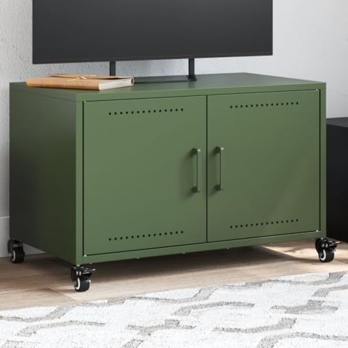 ZQQLVOO TV-Schrank Olivgrün Multifunktionaler TV-Ständer Medienschrank für Schlafzimmer Wohnzimmer 68x39x43,5 cm Stahl ZQQLVOO TV-Schrank Olivgrün Multifunktionaler TV-Ständer Medienschrank für Schlafzimmer Wohnzimmer 68x39x43,5 cm Stahl von ZQQLVOO