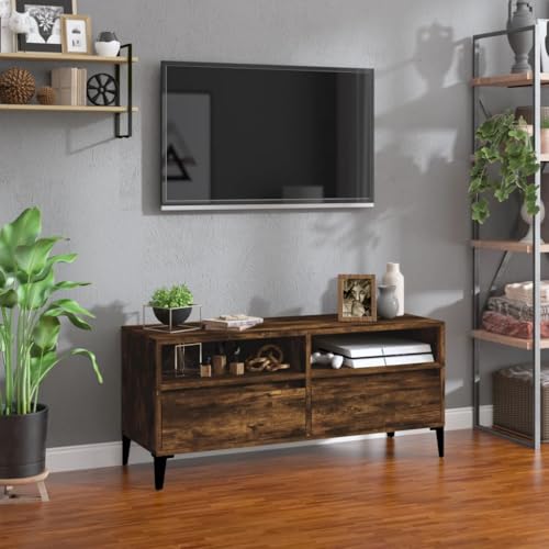 ZQQLVOO TV-Schrank Räuchereiche tv kommode Sideboard Wohnzimmer kommode tv Regal 100x34,5x44,5 cm Holzwerkstoff ZQQLVOO TV-Schrank Räuchereiche tv kommode Sideboard Wohnzimmer kommode tv Regal 100x34,5x44,5 cm Holzwerkstoff von ZQQLVOO