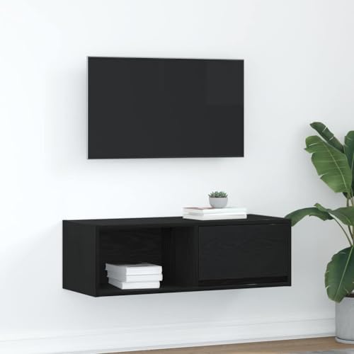 ZQQLVOO TV-Schrank Schwarz Eichen-Optik Fernseher Schrank Fernsehtisch Sideboard Wohnzimmer HiFi Rack 80x31x25,5 cm Holzwerkstoff ZQQLVOO TV-Schrank Schwarz Eichen-Optik Fernseher Schrank Fernsehtisch Sideboard Wohnzimmer HiFi Rack 80x31x25,5 cm Holzwerkstoff von ZQQLVOO