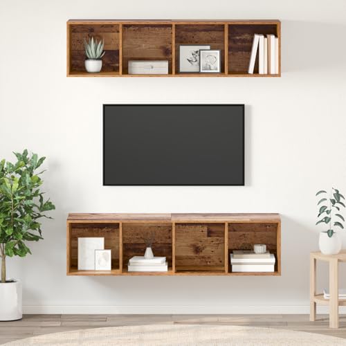 ZQQLVOO TV-Schrank-Set 2 pcs Altholz Modulares Wandregal Würfelaufbewahrung für Bücher und Deko 37 x 37 x 142,5 cm Holzwerkstoff ZQQLVOO TV-Schrank-Set 2 pcs Altholz Modulares Wandregal Würfelaufbewahrung für Bücher und Deko 37 x 37 x 142,5 cm Holzwerkstoff von ZQQLVOO
