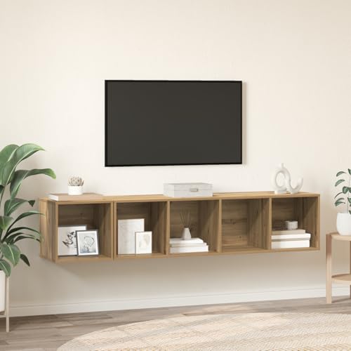 ZQQLVOO TV-Schrank Set 2 pcs Eiche handwerklich Wandschrank mit modernem Design und praktischem Stauraum für Wohnbereich. 37 x 37 x 142,5 cm ZQQLVOO TV-Schrank Set 2 pcs Eiche handwerklich Wandschrank mit modernem Design und praktischem Stauraum für Wohnbereich. 37 x 37 x 142,5 cm von ZQQLVOO
