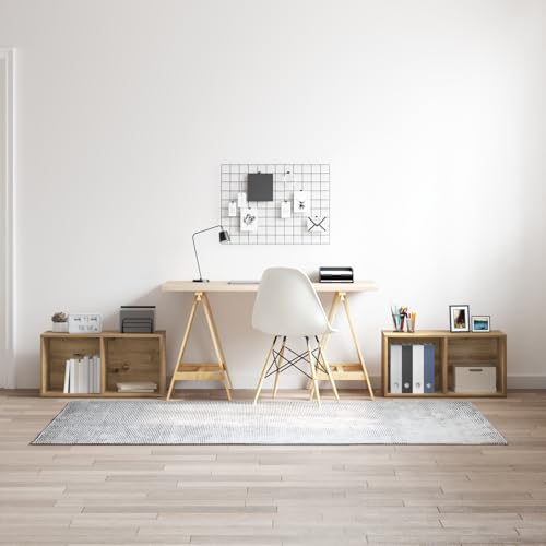 ZQQLVOO TV-Schrank-Set 2 pcs Handwerklich gefertigter Eichenholz Modulares Würfelregal-Set für Bücher und Deko, platzsparend und langlebig. ZQQLVOO TV-Schrank-Set 2 pcs Handwerklich gefertigter Eichenholz Modulares Würfelregal-Set für Bücher und Deko, platzsparend und langlebig. von ZQQLVOO