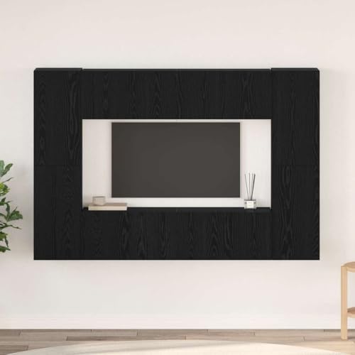 ZQQLVOO TV-Schrank-Set mit Regal 8 pcs Schwarz Eiche hängeschrank Sideboard tv Sideboard hängend kommode 181 x 30 x 120 cm ZQQLVOO TV-Schrank-Set mit Regal 8 pcs Schwarz Eiche hängeschrank Sideboard tv Sideboard hängend kommode 181 x 30 x 120 cm von ZQQLVOO