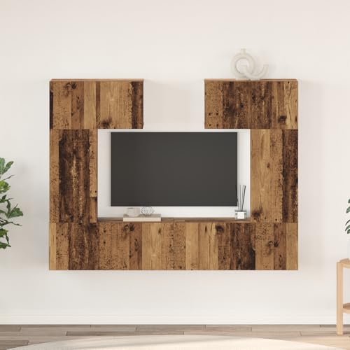 ZQQLVOO TV-Schrank-Set mit Regal mit Speicher mit Tür 6 pcs Altholz tv ständer HiFi Rack Sideboard Wohnzimmer Fernsehtisch 80 x 30 x 30 cm ZQQLVOO TV-Schrank-Set mit Regal mit Speicher mit Tür 6 pcs Altholz tv ständer HiFi Rack Sideboard Wohnzimmer Fernsehtisch 80 x 30 x 30 cm von ZQQLVOO
