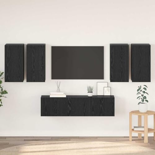 ZQQLVOO TV-Schrank-Set mit Regal mit Speicher mit Tür 6 pcs Schwarz Eiche tv kommode Fernsehschrank tv Board Fernsehtisch 60 x 30 x 30 cm ZQQLVOO TV-Schrank-Set mit Regal mit Speicher mit Tür 6 pcs Schwarz Eiche tv kommode Fernsehschrank tv Board Fernsehtisch 60 x 30 x 30 cm von ZQQLVOO