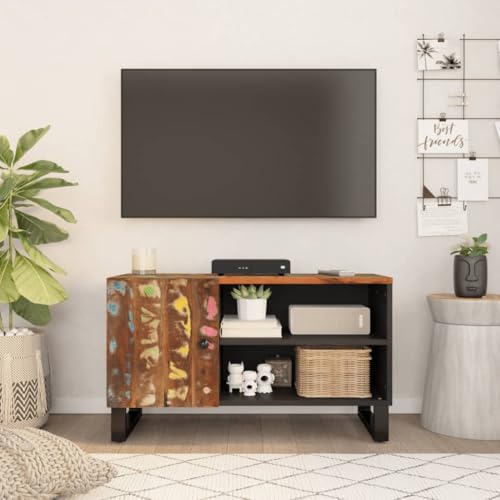 ZQQLVOO TV-Schrank Sideboard hängend Fernsehschrank tv möbel Konsolentisch mit Schubladen 80x33x46 cm Altholz Massiv & Holzwerkstoff von ZQQLVOO