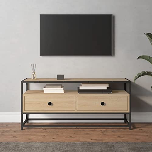 ZQQLVOO TV-Schrank Sonoma-Eiche tv kommode tv Regal HiFi Rack Fernsehschrank 100x35x45 cm Holzwerkstoff ZQQLVOO TV-Schrank Sonoma-Eiche tv kommode tv Regal HiFi Rack Fernsehschrank 100x35x45 cm Holzwerkstoff von ZQQLVOO