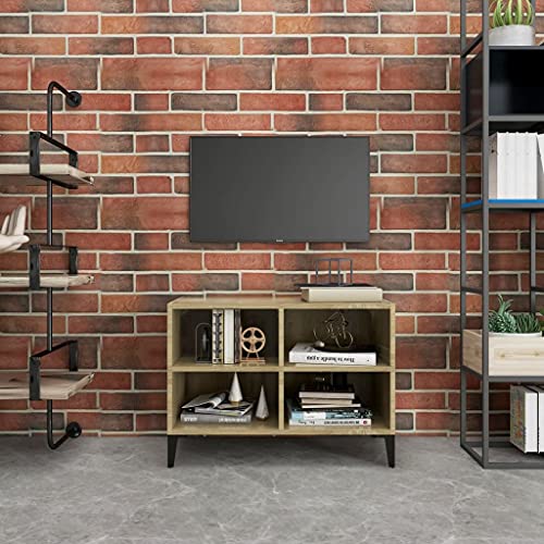ZQQLVOO TV-Schrank mit Metallbeinen Sonoma-Eiche Fernseher Schrank Sideboard tv Sideboard Wohnzimmer tv Bank 69,5x30x50cm ZQQLVOO TV-Schrank mit Metallbeinen Sonoma-Eiche Fernseher Schrank Sideboard tv Sideboard Wohnzimmer tv Bank 69,5x30x50cm von ZQQLVOO