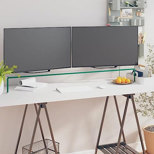 ZQQLVOO TV-Tisch/Bildschirmerhöhung Glas Transparent tv Regal Fernsehschrank Sideboard hängend Konsolentisch mit Schubladen 110x30x13 cm von ZQQLVOO