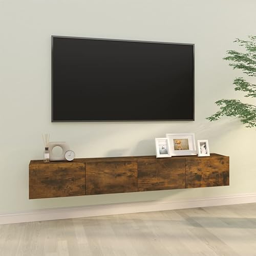 ZQQLVOO TV-Wandschränke 2 STK. Räuchereiche HiFi Rack tv ständer Fernseher Schrank Fernseher Tisch 100x30x30 cm Holzwerkstoff ZQQLVOO TV-Wandschränke 2 STK. Räuchereiche HiFi Rack tv ständer Fernseher Schrank Fernseher Tisch 100x30x30 cm Holzwerkstoff von ZQQLVOO