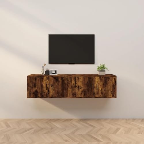 ZQQLVOO TV-Wandschränke 2 STK. Räuchereiche Wandmontierbarer TV-Schrank mit Stauraum, Elegantes Design für Mediaplayer und Zeitschriften. 80x34,5x40 cm ZQQLVOO TV-Wandschränke 2 STK. Räuchereiche Wandmontierbarer TV-Schrank mit Stauraum, Elegantes Design für Mediaplayer und Zeitschriften. 80x34,5x40 cm von ZQQLVOO