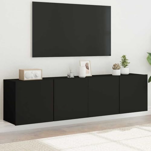 ZQQLVOO TV-Wandschränke 2 STK. Schwarz Sideboard Wohnzimmer lowboard tv unterschrank Fernseher Tisch 80x30x41 cm ZQQLVOO TV-Wandschränke 2 STK. Schwarz Sideboard Wohnzimmer lowboard tv unterschrank Fernseher Tisch 80x30x41 cm von ZQQLVOO