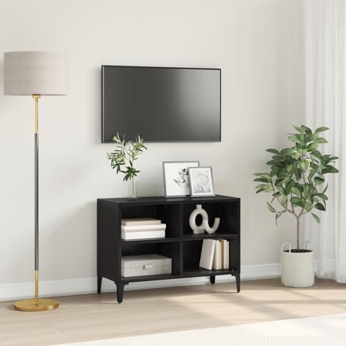 ZQQLVOO Unterhaltungszentrum Schwarz Eiche Holzwerkstoff Mittel Fernsehschrank lowboard Sideboard Wohnzimmer HiFi Rack ZQQLVOO Unterhaltungszentrum Schwarz Eiche Holzwerkstoff Mittel Fernsehschrank lowboard Sideboard Wohnzimmer HiFi Rack von ZQQLVOO