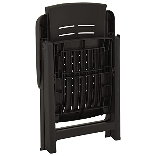 ZQQLVOO Verstellbare Gartenstühle 2 STK. Kunststoff Anthrazit Sitzgelegenheiten für den Garten Gartenmöbelstühle for Deck Patio ZQQLVOO Verstellbare Gartenstühle 2 STK. Kunststoff Anthrazit Sitzgelegenheiten für den Garten Gartenmöbelstühle for Deck Patio von ZQQLVOO