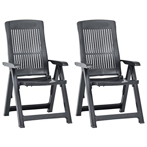 ZQQLVOO Verstellbare Gartenstühle 2 STK. Kunststoff Anthrazit Sitzmöbel für den Garten Sitzmöglichkeiten im Freien for Outdoor Balcony ZQQLVOO Verstellbare Gartenstühle 2 STK. Kunststoff Anthrazit Sitzmöbel für den Garten Sitzmöglichkeiten im Freien for Outdoor Balcony von ZQQLVOO