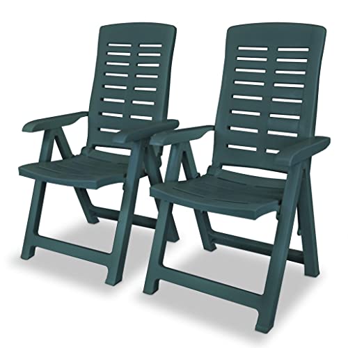 ZQQLVOO Verstellbare Gartenstühle 2 STK. Kunststoff Grün Sitzgelegenheiten für den Garten Sitzmöbel für den Garten for Outdoor Balcony ZQQLVOO Verstellbare Gartenstühle 2 STK. Kunststoff Grün Sitzgelegenheiten für den Garten Sitzmöbel für den Garten for Outdoor Balcony von ZQQLVOO