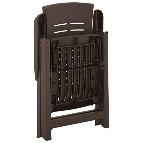 ZQQLVOO Verstellbare Gartenstühle 2 STK. Kunststoff Mokkabraun Sitzmöbel für den Garten Gartenmöbel for Garden Outdoor von ZQQLVOO