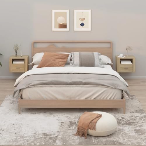 ZQQLVOO Wand-Nachttische 2 STK. Sonoma-Eiche badschrank schmal nachtschrank for Wohnzimmer Schlafzimmer 50x36x40 cm ZQQLVOO Wand-Nachttische 2 STK. Sonoma-Eiche badschrank schmal nachtschrank for Wohnzimmer Schlafzimmer 50x36x40 cm von ZQQLVOO