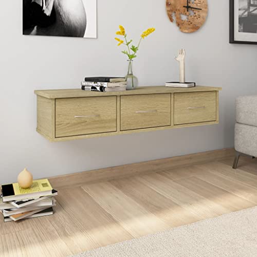 ZQQLVOO Wand-Schubladenregal Sonoma-Eiche Aufbewahrungsregal Regal für Deko für Bad Schlafzimmer 88x26x18,5 cm Holzwerkstoff ZQQLVOO Wand-Schubladenregal Sonoma-Eiche Aufbewahrungsregal Regal für Deko für Bad Schlafzimmer 88x26x18,5 cm Holzwerkstoff von ZQQLVOO