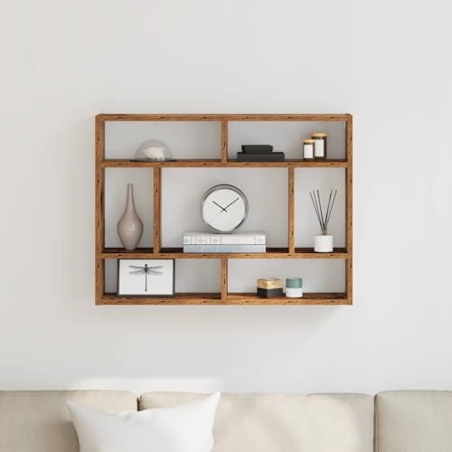 ZQQLVOO Wandregal Altholz-Optik Hängeregal Bücherregal für Küche Schlafzimmer 75x16x55 cm Holzwerkstoff ZQQLVOO Wandregal Altholz-Optik Hängeregal Bücherregal für Küche Schlafzimmer 75x16x55 cm Holzwerkstoff von ZQQLVOO