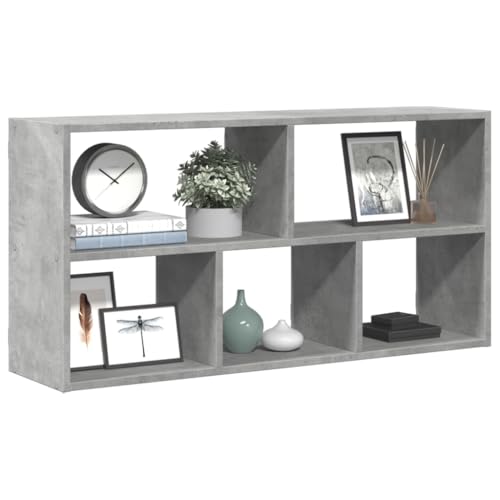 ZQQLVOO Wandregal Betongrau Pflanzenregal Bücherregal für Bad Wohnzimmer 100x25x50 cm Holzwerkstoff von ZQQLVOO