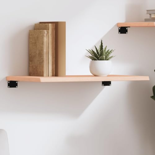 ZQQLVOO Wandregal Dekoratives Wandregal Aufbewahrungsregal für Bad Wohnzimmer 60x30x2 cm Massivholz Eiche Unbehandelt von ZQQLVOO