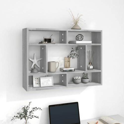 ZQQLVOO Wandregal Grau Sonoma Dekoratives Wandregal Hängeregal für Büro Küche 75x16x55 cm Holzwerkstoff ZQQLVOO Wandregal Grau Sonoma Dekoratives Wandregal Hängeregal für Büro Küche 75x16x55 cm Holzwerkstoff von ZQQLVOO