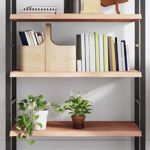 ZQQLVOO Wandregal Hängeregal Wohnzimmerregal für Schlafzimmer Büro 80x40x(2-4) cm Massivholz Eiche Unbehandelt von ZQQLVOO