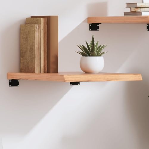 ZQQLVOO Wandregal Hellbraun Dekoregal Hängeregal für Bad Schlafzimmer 40x60x(2-4) cm Massivholz Eiche Behandelt von ZQQLVOO