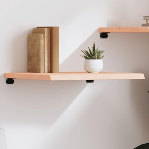 ZQQLVOO Wandregal Regal für Deko Dekoratives Wandregal für Büro Bad 60x60x(2-4) cm Massivholz Eiche Unbehandelt von ZQQLVOO