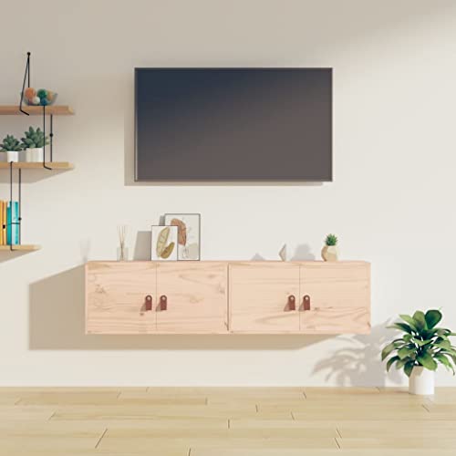 ZQQLVOO Wandschränke 2 STK. Hängeregal Schweberegal für Küche Büro 60x30x30 cm Massivholz Kiefer ZQQLVOO Wandschränke 2 STK. Hängeregal Schweberegal für Küche Büro 60x30x30 cm Massivholz Kiefer von ZQQLVOO