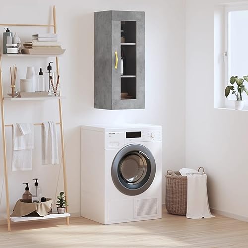 ZQQLVOO Wandschrank Betongrau kommoden flurschrank for Innenraum Wohnzimmer 34,5x34x90 cm ZQQLVOO Wandschrank Betongrau kommoden flurschrank for Innenraum Wohnzimmer 34,5x34x90 cm von ZQQLVOO