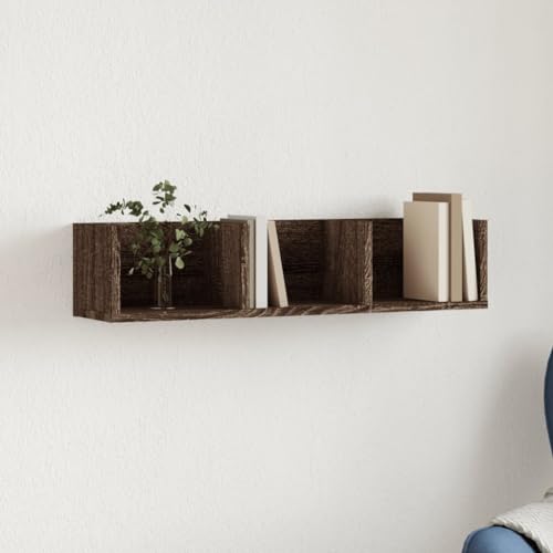 ZQQLVOO Wandschrank Braun Eichen-Optik Hängeregal Regal für Deko für Bad Wohnzimmer 75x18x16,5 cm Holzwerkstoff ZQQLVOO Wandschrank Braun Eichen-Optik Hängeregal Regal für Deko für Bad Wohnzimmer 75x18x16,5 cm Holzwerkstoff von ZQQLVOO