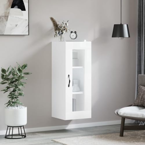 ZQQLVOO Wandschrank Hochglanz-Weiß sideboards gartenschrank for Schlafzimmer Innenraum 34,5x34x90 cm von ZQQLVOO