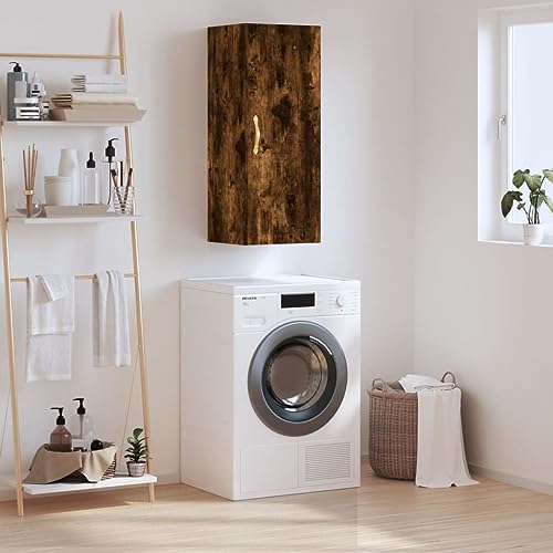 ZQQLVOO Wandschrank Räuchereiche gartenschrank sideboards for Innenraum Schlafzimmer 34,5x34x90 cm von ZQQLVOO