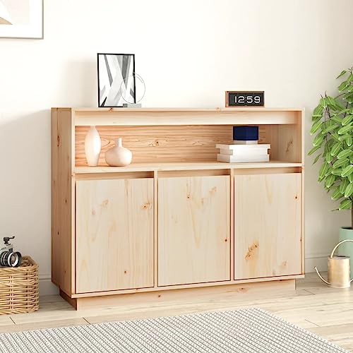 ZQQLVOO Wohnzimmer Kabinett Möbel für das Esszimmer Vitrinen Sideboard 104,5x34x80 cm Massivholz Kiefer von ZQQLVOO