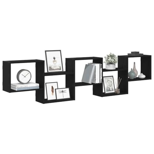 ZQQLVOO Würfelregal 5 Fächer Schwarz Holzwerkstoff Regal Schweberegal für Schlafzimmer Küche ZQQLVOO Würfelregal 5 Fächer Schwarz Holzwerkstoff Regal Schweberegal für Schlafzimmer Küche von ZQQLVOO