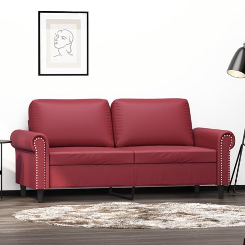 ZQQLVOO Zweisitzer Sofa aus strapazierfähigem Kunstleder mit Metallgestell, bequem gepolstert für Wohnzimmer, modernes Design, Schmutz abweisend und leicht zu reinigen ZQQLVOO Zweisitzer Sofa aus strapazierfähigem Kunstleder mit Metallgestell, bequem gepolstert für Wohnzimmer, modernes Design, Schmutz abweisend und leicht zu reinigen von ZQQLVOO