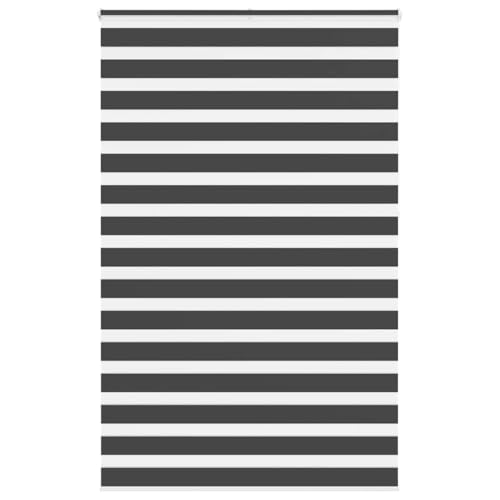Zebra Jalousie Rollo mit Kettenzug, 100% Polyester Sicht- und Sonnenschutz für Fenster, Kinder- und Bohrfreie Montage, Stufenlos Verstellbar in Transparent und Blickschutz von ZQQLVOO
