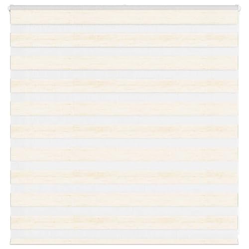 Zebra Jalousie Rollo mit Kettenzug, 100% Polyester Sicht- und Sonnenschutz für Fenster, kinderleicht montierbar mit Klemmbügeln oder Schrauben, stufenlos verstellbar von ZQQLVOO