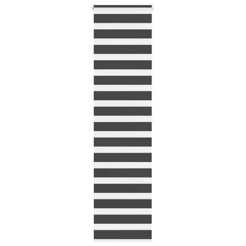 Zebra Jalousie Rollo mit Kettenzug, Sicht- und Sonnenschutz für Fenster, 100% Polyester, kinderleicht zu reinigen, Zwei Montagemöglichkeiten (Wand oder Fenster), modernes von ZQQLVOO