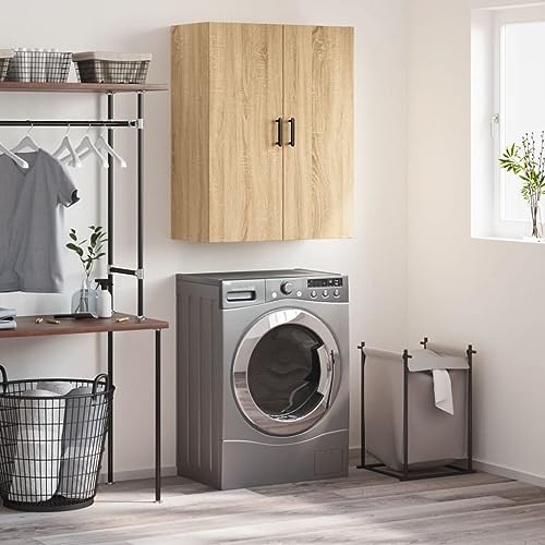 Zeitloser Hängeschrank aus Holzwerkstoff mit viel Stauraum für Wohnzimmer Schlafzimmer, Wandmontage Schwebeschrank mit praktischem Design und Feuchtigkeitsbeständigkeit von ZQQLVOO