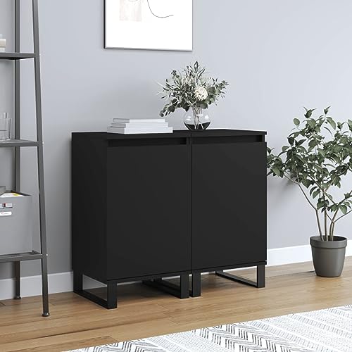 Zeitloses Sideboard mit 2 Fächern und Metallbeinen - Stauraum Möbel für Wohnzimmer und Esszimmer aus langlebigem Holzwerkstoff, Staubschutztür und stabilem Design Zeitloses Sideboard mit 2 Fächern und Metallbeinen - Stauraum Möbel für Wohnzimmer und Esszimmer aus langlebigem Holzwerkstoff, Staubschutztür und stabilem Design von ZQQLVOO