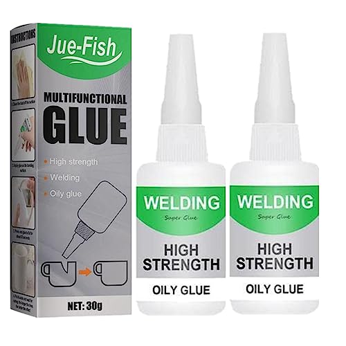 Jue Fish Glue, Jue Fish Multifunctional Glue, Jue-Fish Welding High-Strength Oily Glue, Jue Fish Multifunctional Glue, Uniglue Universal Super Glue Welding High-Strength Oily Glue (2PCS) von ZQTWJ